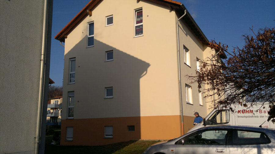 Bauunternehmen Außenputz Kühn Mehrfamilienhaus Schwoitsch